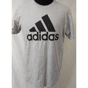 Adidas Golf Mens XL Grey Spellout Short Sleeve Crew Neck Graphic Adult Tee